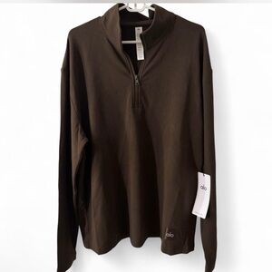 ALO Yoga Espresso Quarter-Zip Pullover